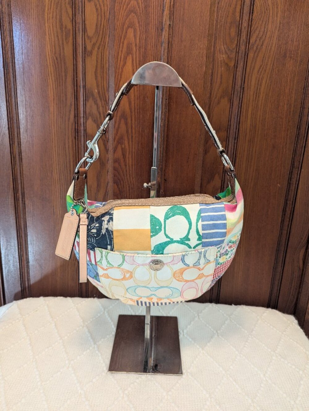 Coach Vintage Y2K Hamptons Hobo Patchwork Shoulder Bag Style 10441